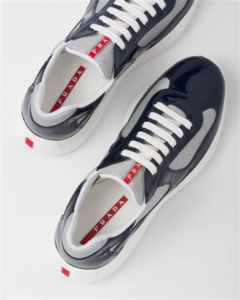 prada blue logo sneakers|royal blue Prada sneakers.